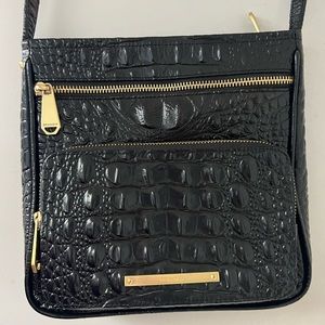 Brahmin crossbody croc embossed bag excellent condition